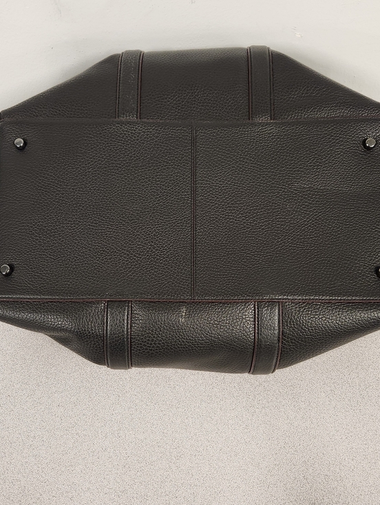 NEW Coach Boston Heritage Leather Duffel Bag Black Large Capacity w/Strap F70561 - Picture 2 of 16